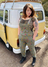 Load image into Gallery viewer, Mushrooms Adult Stretch Twill Dungarees