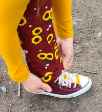 Load image into Gallery viewer, Red Sunflower Adult Stretch Twill Dungarees