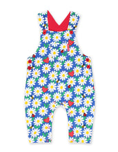 Load image into Gallery viewer, Blue Daisy Print Dungarees
