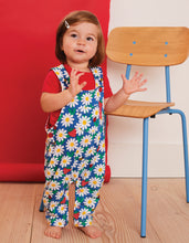 Load image into Gallery viewer, Blue Daisy Print Dungarees