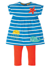 Load image into Gallery viewer, Olive Outfit - Motosu Blue Stripe/Sealife