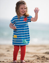 Load image into Gallery viewer, Olive Outfit - Motosu Blue Stripe/Sealife