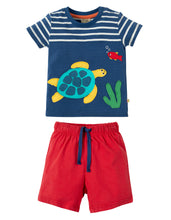 Load image into Gallery viewer, Porthleven Outfit - Marine Blue Breton/Turtle