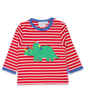 Load image into Gallery viewer, Triceratops Applique LS Top