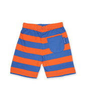 Load image into Gallery viewer, Orange and Blue Stripe Shorts