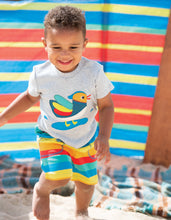 Load image into Gallery viewer, Little Stripy Shorts - Multi Rainbow Stripe