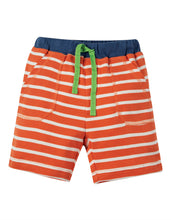 Load image into Gallery viewer, Little Stripy Shorts - Warm Orange Breton