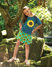 Load image into Gallery viewer, Luna Skort - Pacific Aqua Sunflowers