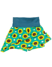 Load image into Gallery viewer, Luna Skort - Pacific Aqua Sunflowers