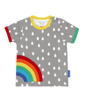 Load image into Gallery viewer, Raindrop with Rainbow Applique T-Shirt