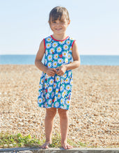 Load image into Gallery viewer, Blue Daisy Print Summer Dress