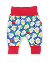 Load image into Gallery viewer, Blue Daisy Print Yoga Pants