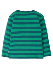 Load image into Gallery viewer, Bobby Applique Top - Pacific Aqua Stripe/Fish