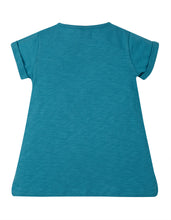 Load image into Gallery viewer, Ariella Applique Top - Sea Blue/Donkey