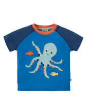 Load image into Gallery viewer, Renny Raglan T-shirt - Sail Blue/Octopus