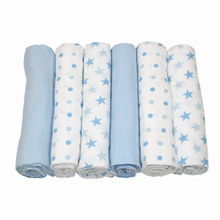 Load image into Gallery viewer, Muslin Squares 70x70cm 6pk