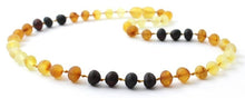 Load image into Gallery viewer, Adult Amber Unpolished Modern Rainbow Necklace
