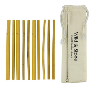 Reusable Drinking Straws - Bamboo - 10 Pack