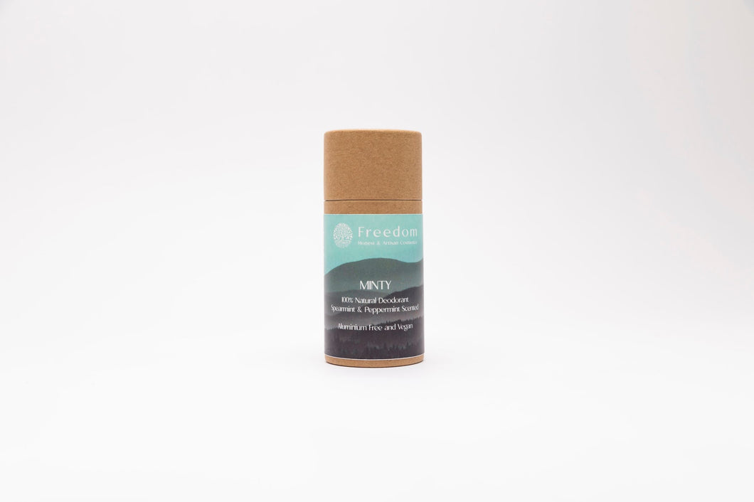Minty Natural Vegan Deodorant - Spearmint and Peppermint Scented - 70g