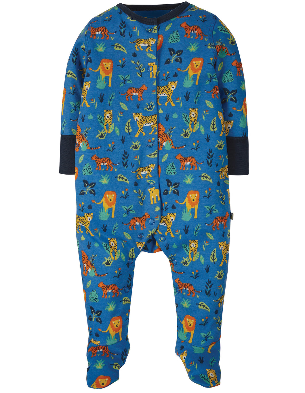 Lovely Babygrow - Cobalt Big Cats