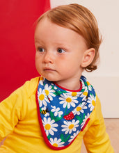 Load image into Gallery viewer, Blue Daisy Print Dribble Bib

