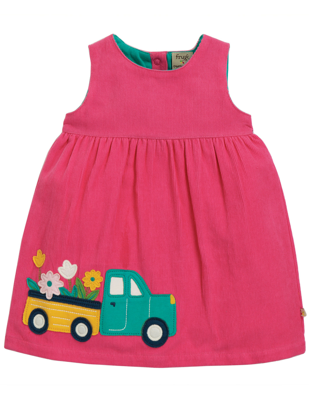 Lily Cord Dress - Flamingo/Flower truck