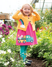 Load image into Gallery viewer, Lily Cord Dress - Flamingo/Flower truck
