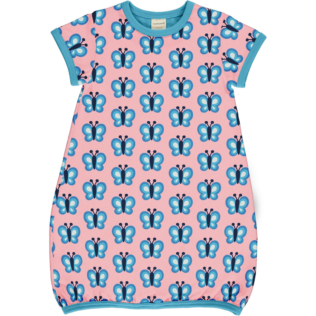 Blue Wing Butterfly Balloon Dress SS