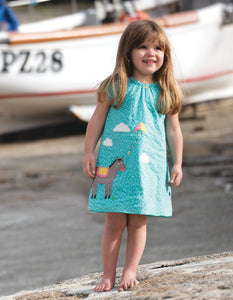 Amy Applique Dress - St Agnes Scatter Spot/Pony