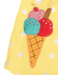 Jess Party Dress - Sunshine Polka dot/Ice Cream