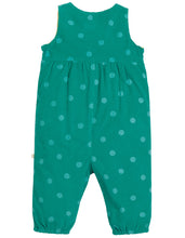 Load image into Gallery viewer, Willow Cord Dungarees -Topaz Blue Polka/Rainbow
