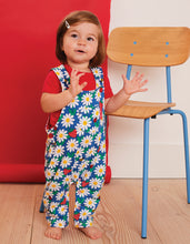 Load image into Gallery viewer, Blue Daisy Print Dungarees
