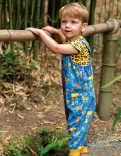 Load image into Gallery viewer, Parsnip Dungaree - Cobalt Big Cats
