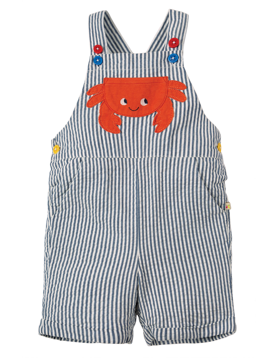 Godrevy Dungaree - Seersucker/Crab