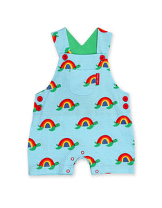 Multi Turtle Print Dungaree Shorts