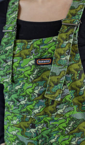 Camo Dinosaur Stretch Twill Dungarees
