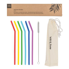 Load image into Gallery viewer, Silicone Drinking Straws - Reusable, BPA Free &amp; Vegan - 6 Pack
