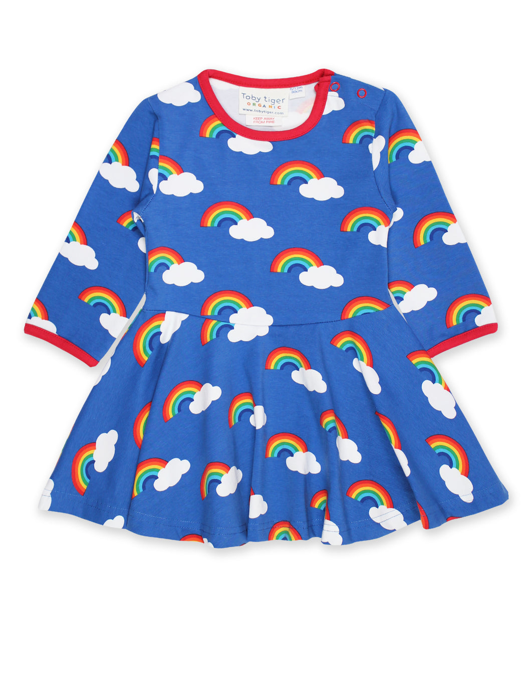 Multi Rainbow Print Skater Dress
