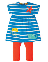 Load image into Gallery viewer, Olive Outfit - Motosu Blue Stripe/Sealife
