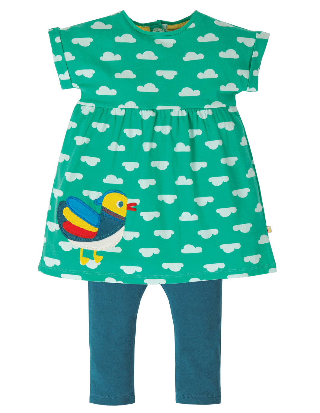 Olive Outfit - Pacific Aqua Clouds/Duck