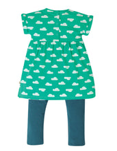 Load image into Gallery viewer, Olive Outfit - Pacific Aqua Clouds/Duck
