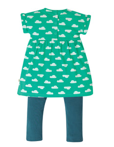 Olive Outfit - Pacific Aqua Clouds/Duck