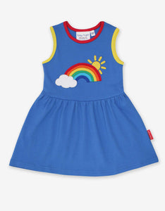 Rainbow Sun Cloud Applique Summer Dress