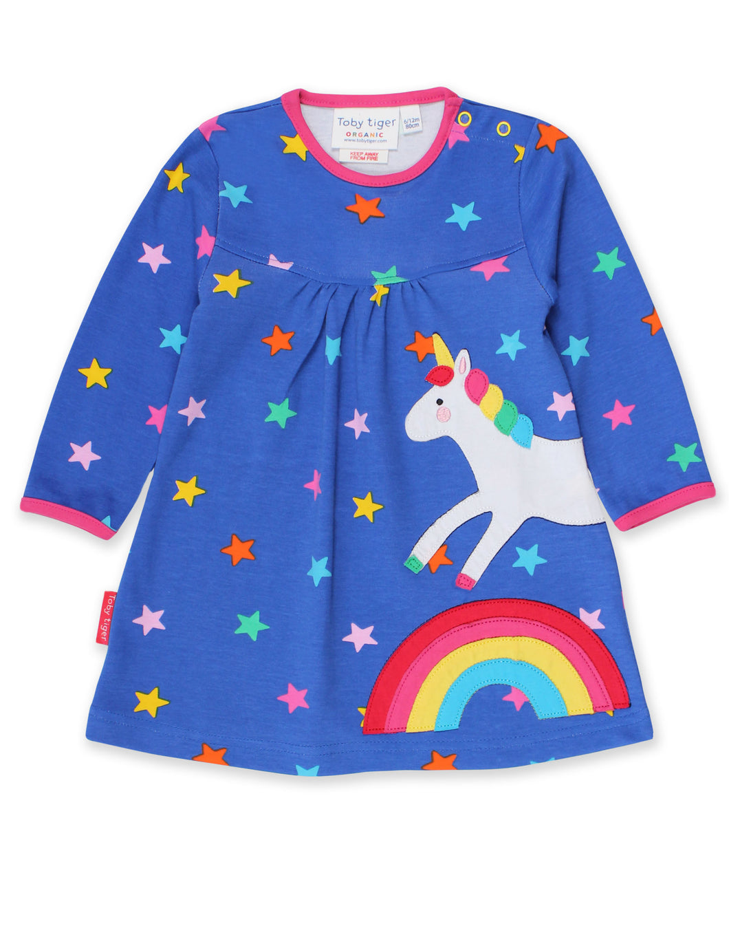 Rainbow Unicorn Applique T-Shirt Dress