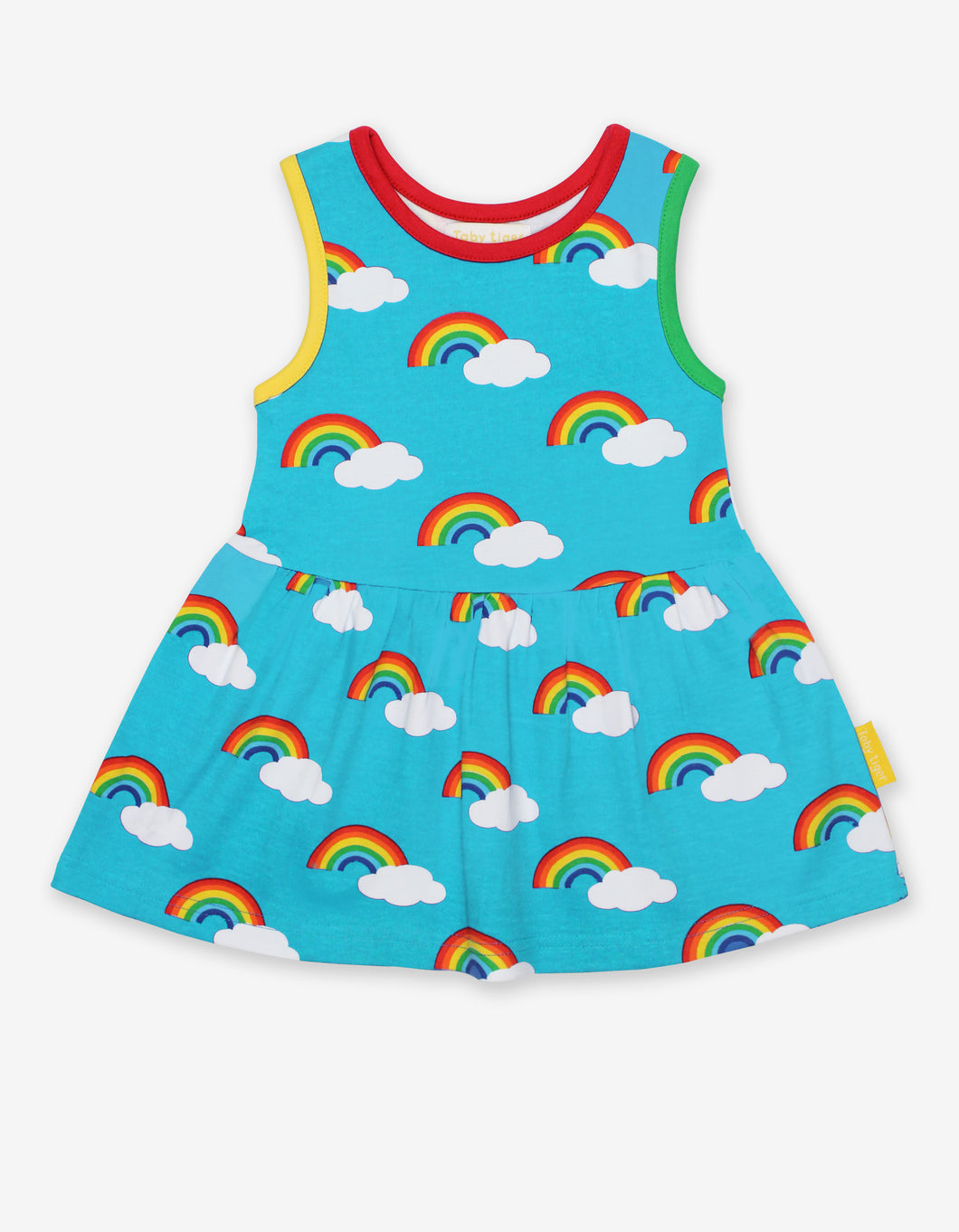 Turquoise Rainbow Summer Dress