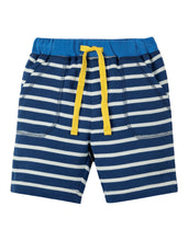 Load image into Gallery viewer, Little Stripy Shorts - Marine Blue Breton
