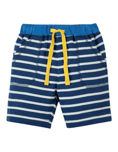 Little Stripy Shorts - Marine Blue Breton