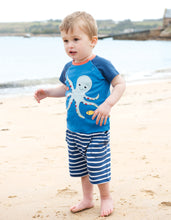 Load image into Gallery viewer, Little Stripy Shorts - Marine Blue Breton
