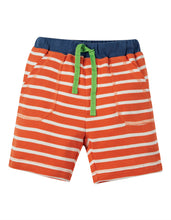 Load image into Gallery viewer, Little Stripy Shorts - Warm Orange Breton
