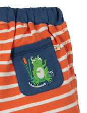 Load image into Gallery viewer, Little Stripy Shorts - Warm Orange Breton

